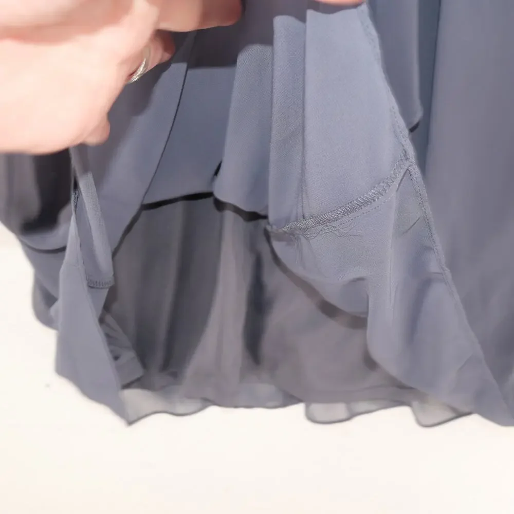 NEW SL Fashions Jewel Braid Halter Chiffon Dress Cocktail Formal Women's 14 - Picture 6 of 12